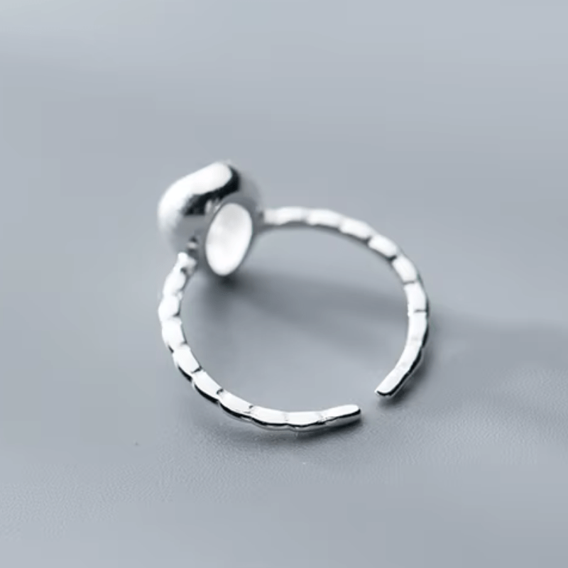 Bague Coquillage Cauri Argentée