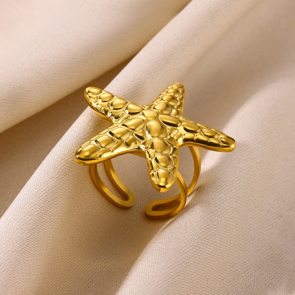 Bague Etoile de Mer dorée