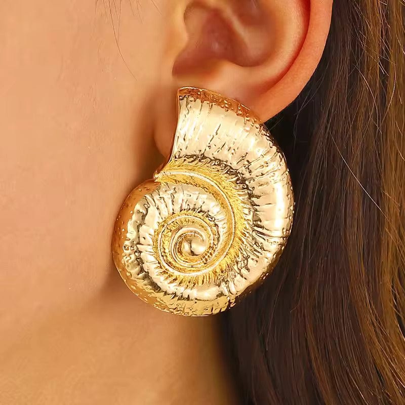 Boucles d'Oreilles Coquillage Escargot