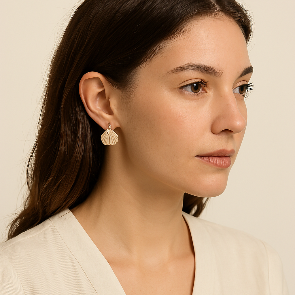 boucles d'oreilles coquillage argent
