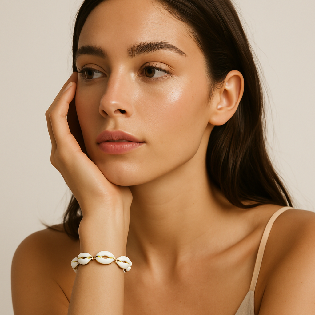 bracelet coquillage en or