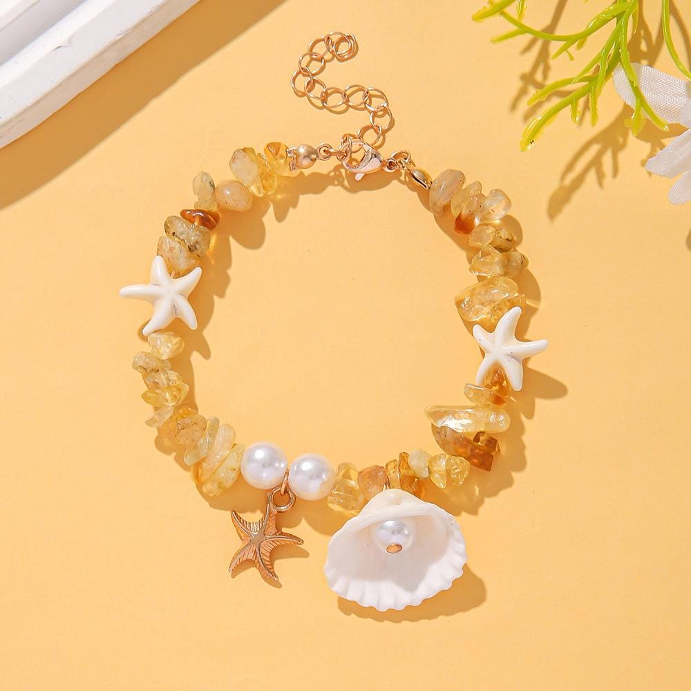 Bracelet Coquillage Orange