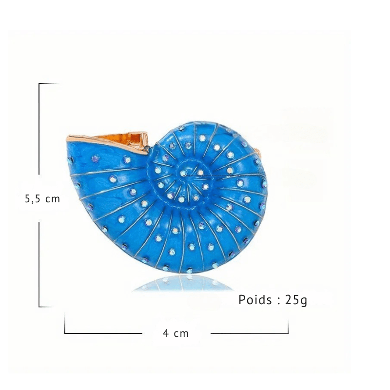 Broche Coquillage Spirale Éclat Océan