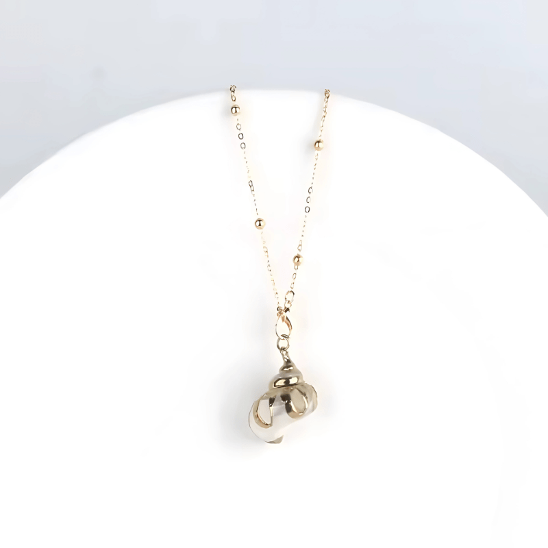 Collier Coquillage Blanc Guadeloupe