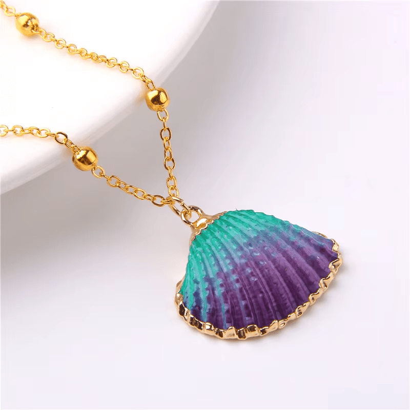 Collier Coquillage Coloré Pendentif