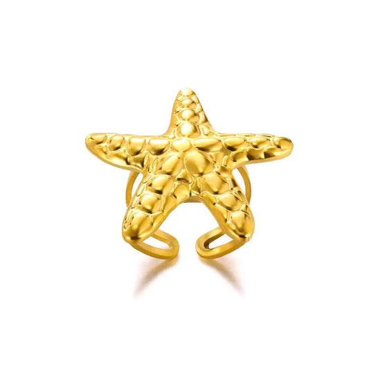 Bague Etoile de Mer dorée