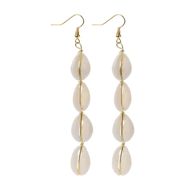 Boucles d'Oreilles Coquillage Pendantes