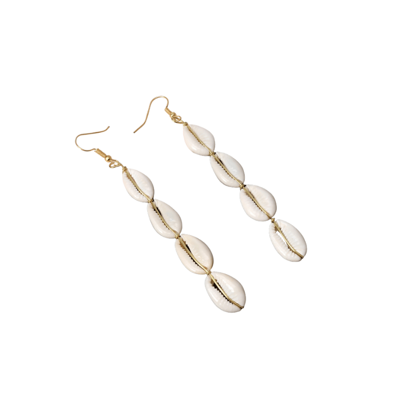 Boucles d'Oreilles Coquillage Pendantes