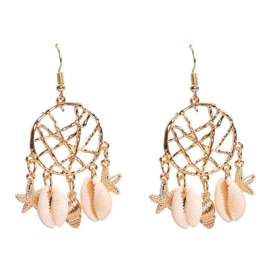 Boucles d'Oreilles Coquillage Pendentifs
