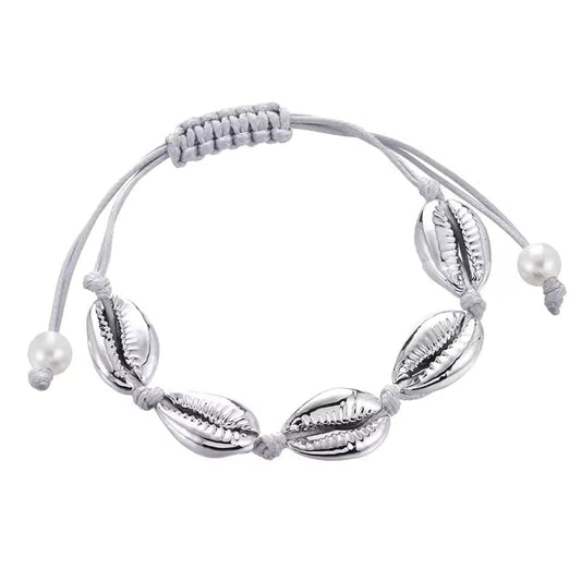 Bracelet Coquillage Cauri Argenté