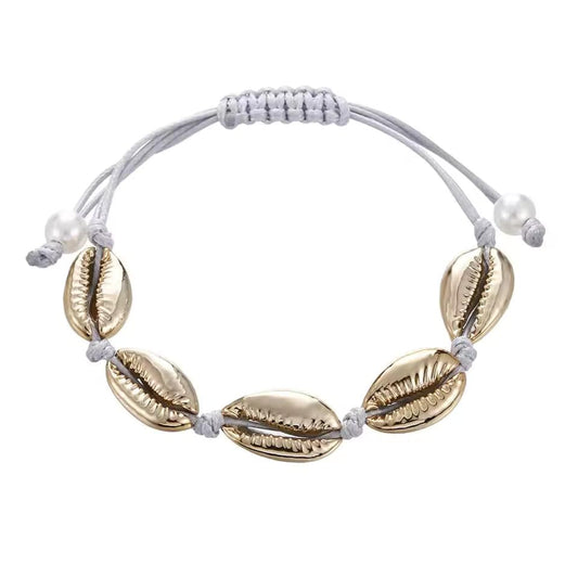 Bracelet Coquillage Cauri Doré