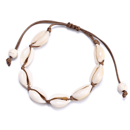 Bracelet Coquillage Cauri Marron