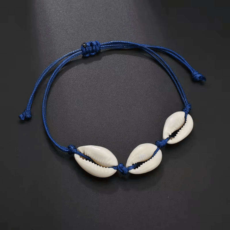 Bracelet Coquillage Cauri Tressé
