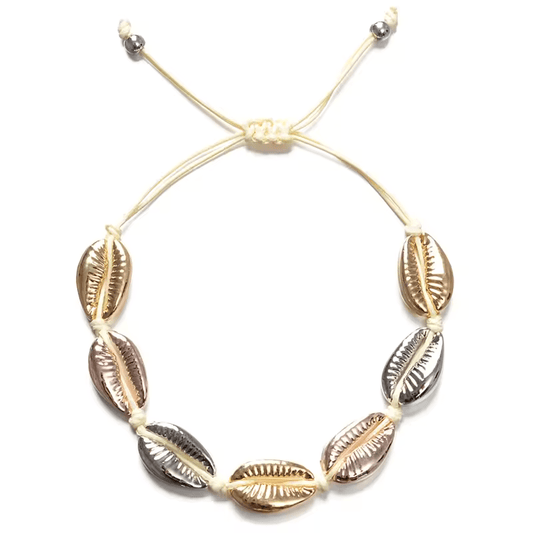 Bracelet Coquillage Cauris Or Et Argent