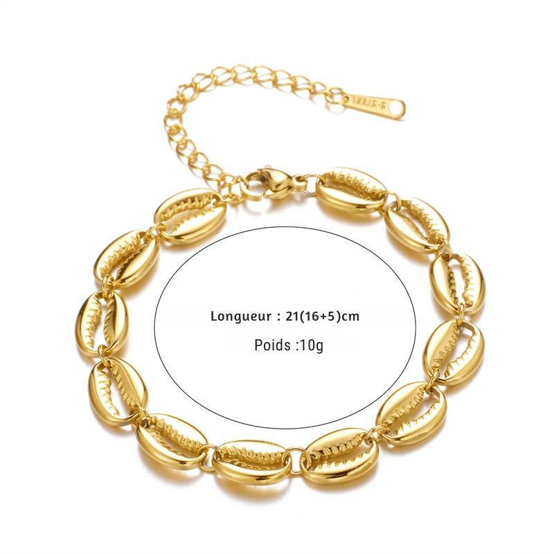 Bracelet Coquillage Grain De Café