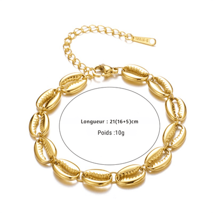 Bracelet Coquillage Grain De Café