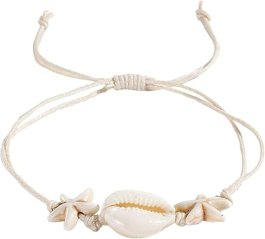 Bracelet Coquillage Nœud Coulissant