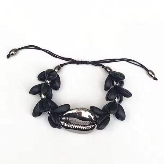 Bracelet Coquillage Noir Femme
