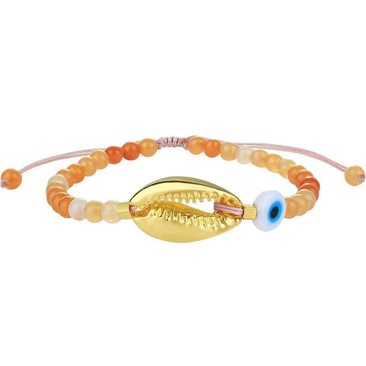 Bracelet Coquillage Œil Jaune