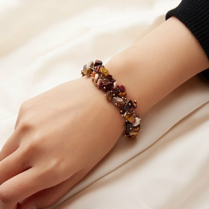 Bracelet Coquillage Pierres Mokaïte
