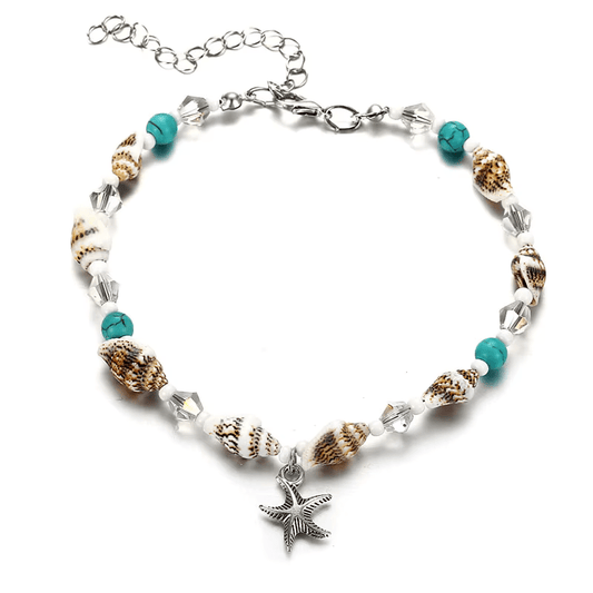 Bracelet de Cheville Étoile de Mer et Perles d'Été