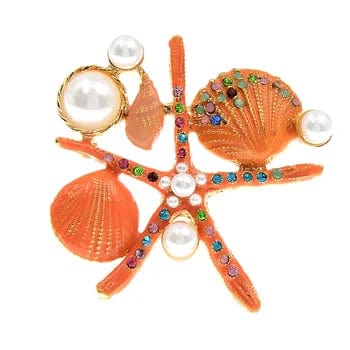 Broche Coquillage Colorée Océan