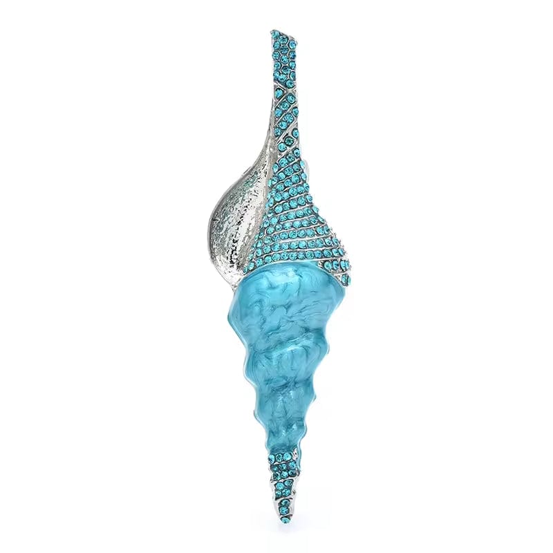 Broche Coquillage Spirale Céleste