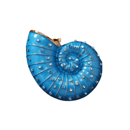 Broche Coquillage Spirale Éclat Océan