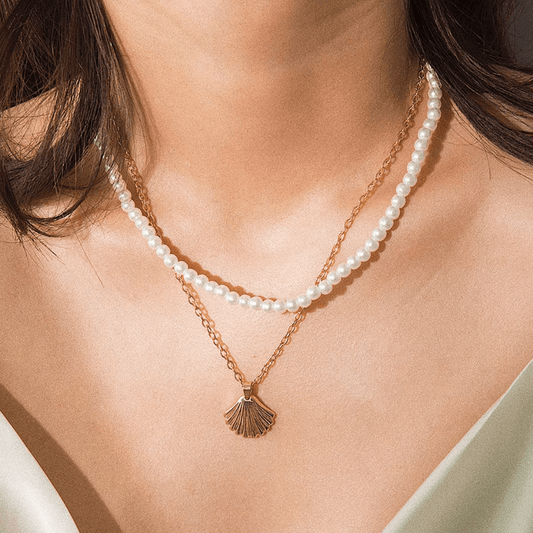 Collier Blanc Coquillage