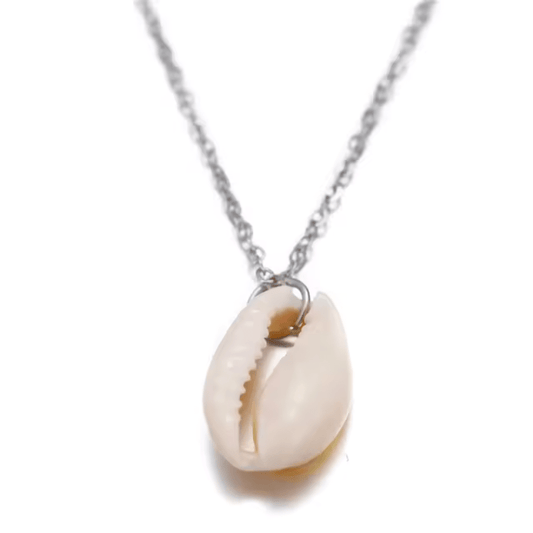 Collier Coquillage Cauri Blanc
