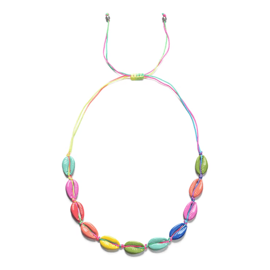 Collier Coquillage Cauris Multicolores
