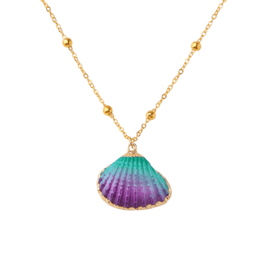 Collier Coquillage Coloré Pendentif