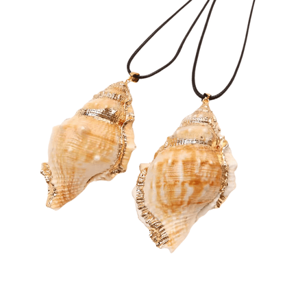 Collier Coquillage Cuir