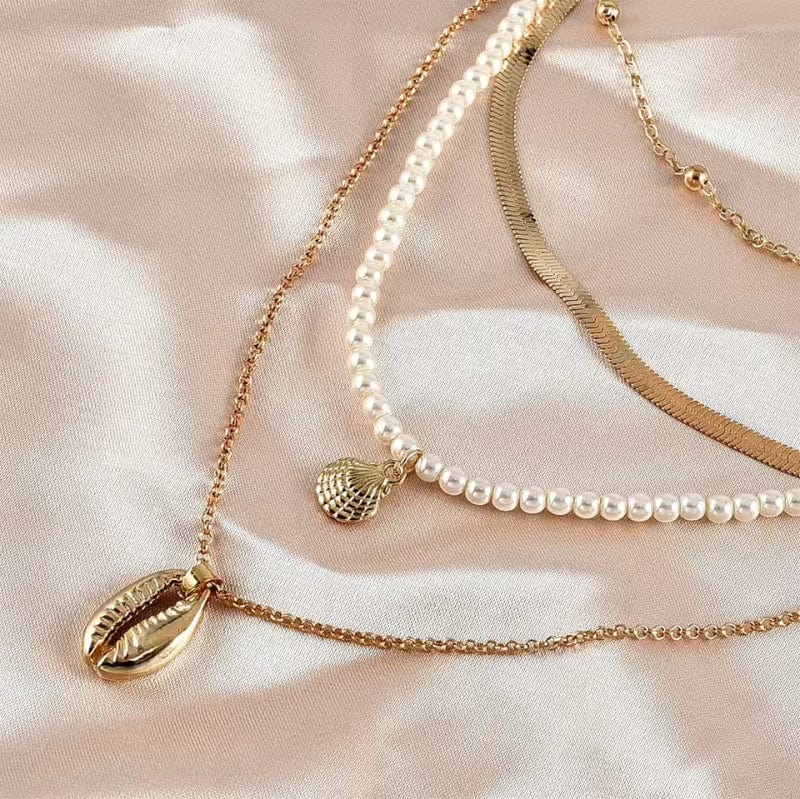 Collier Coquillage Grain De Café