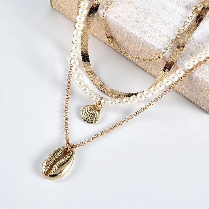 Collier Coquillage Grain De Café