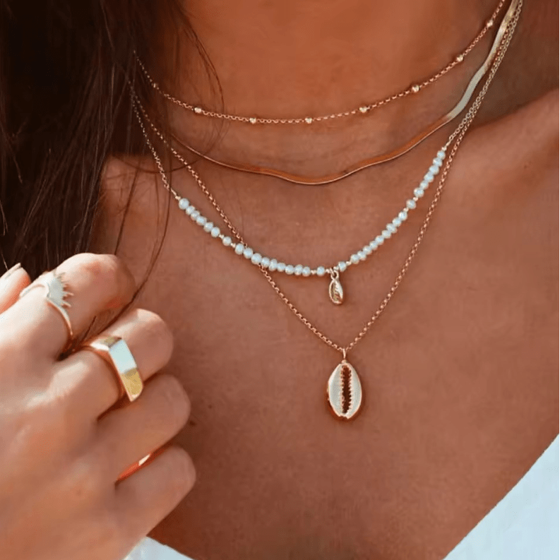Collier Coquillage Grain De Café