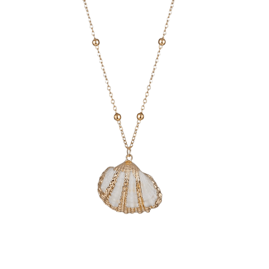 Collier Coquillage Laiton Pendentif