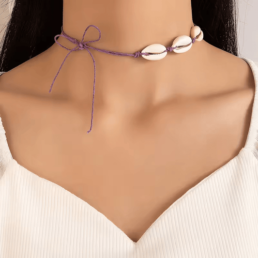 Collier Coquillage Nœud Marin Cauris