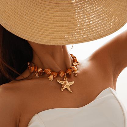 Collier Coquillage Or Ras De Cou