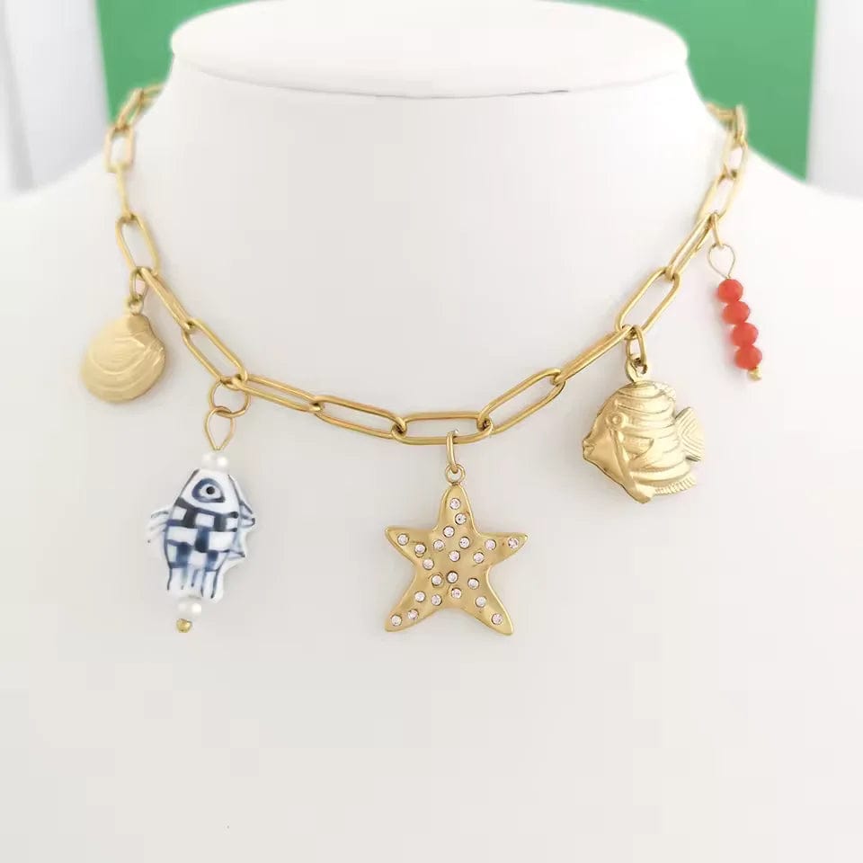 Collier Coquillage Porcelaine