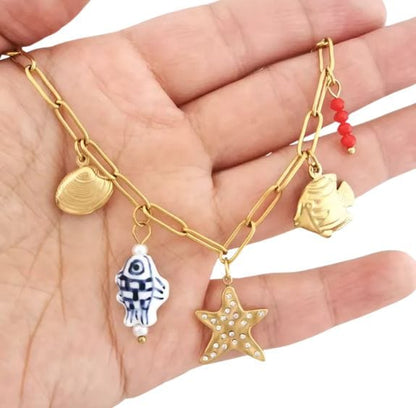 Collier Coquillage Porcelaine