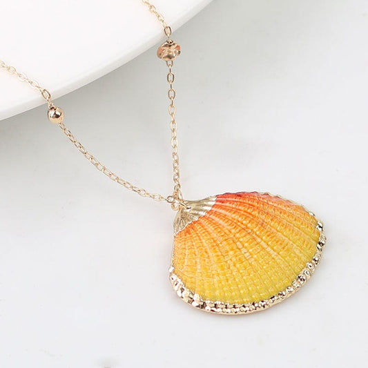 Collier Coquillage Sable Pendentif