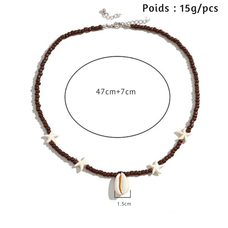 Collier Coquillage Surfeur