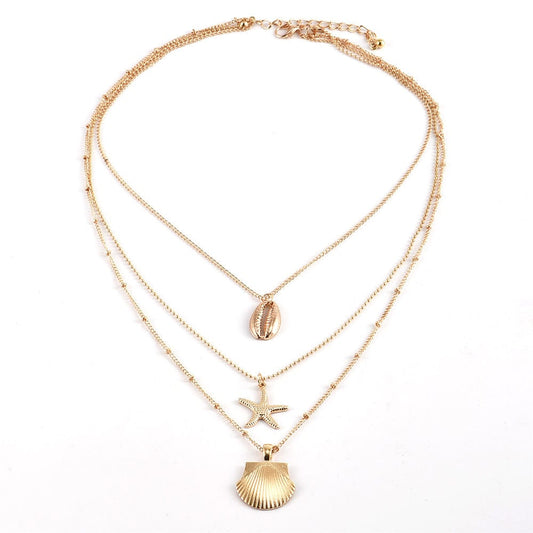 Collier Doré Coquillage