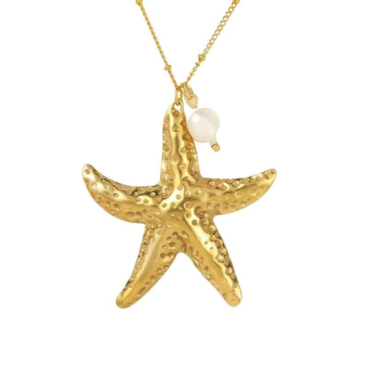 Collier Or Coquillage Double Pendentif