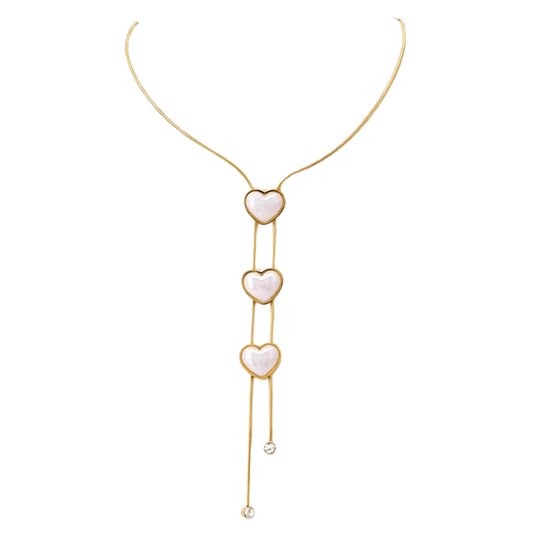 Collier Pendentif en Perles Blanches