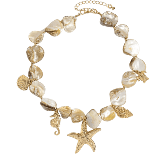 Collier Plastron Coquillage Pendentif