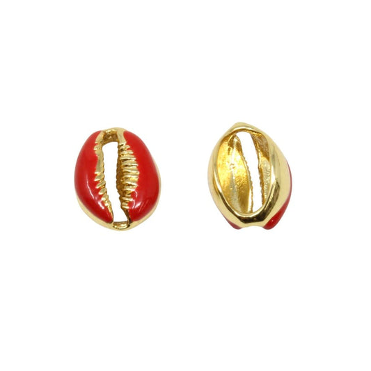 Pendentif Coquillage Cauri Rouge